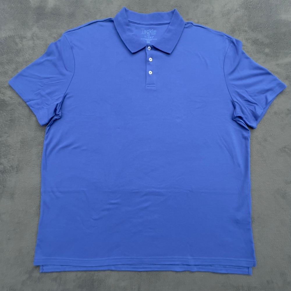 Tackle & Tides Royal Blue Short Sleeve Polo‎ Shirt Men's XXL Cotton Blend
